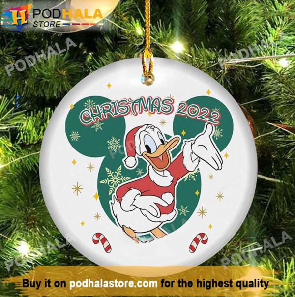 Donald Duck Mickey Ears Ornament, Disney Christmas Ornaments