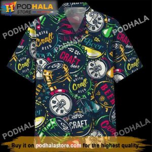 Drink Craft Beer Aloha Beer Hawaiian Shirt, Gifts For Beer Drinkers