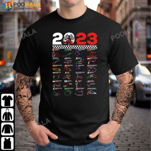 Formula Racing Open Wheel Race Car Fan 2023 World Circuits T Shirt