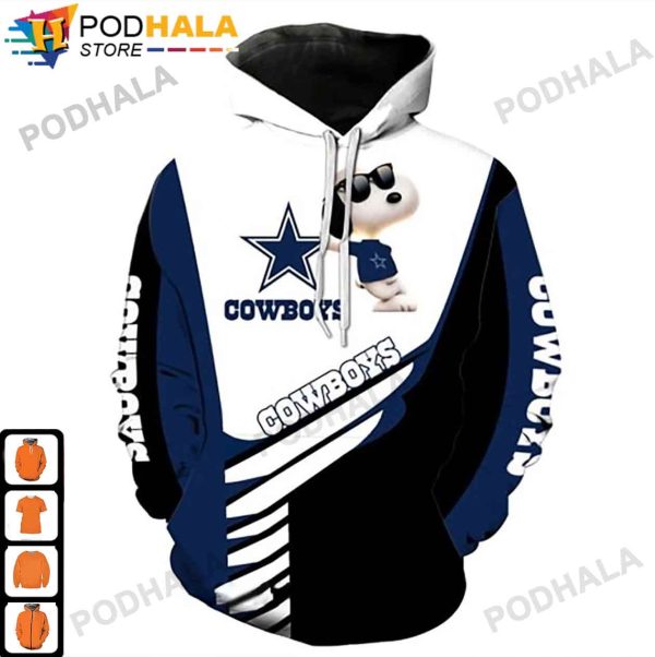 Funny Snoopy NFL Dallas Cowboys Christmas Gifts 3D Hoodie AOP