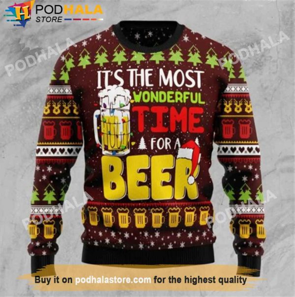 Funny Xmas Beer Christmas Sweater, Gifts For Beer Drinkers