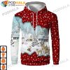 Funny Xmas Gifts, Snowman Reindeer Christmas AOP 3D Hoodie
