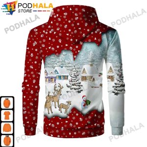 Funny Xmas Gifts Snowman Reindeer Xmas AOP 3D Hoodie