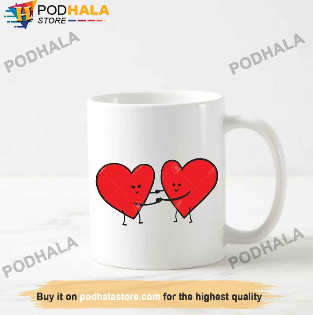 Heart Love Heart Valentines Day Coffee Mug, Romantic Gifts For Valentines Day