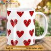 Hearts With Faces Valentines Day Coffee Mug, Unique Valentines Gifts