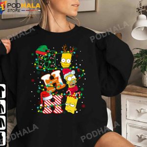 Hohoho Homer Simpson Christmas Cartoon 90s Funny Christmas T-Shirt