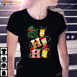 Hohoho Homer Simpson Christmas Cartoon 90s Funny Christmas TShirt