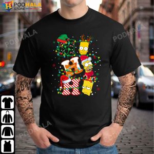 Hohoho Homer Simpson Christmas Cartoon 90s Funny Christmas Tee