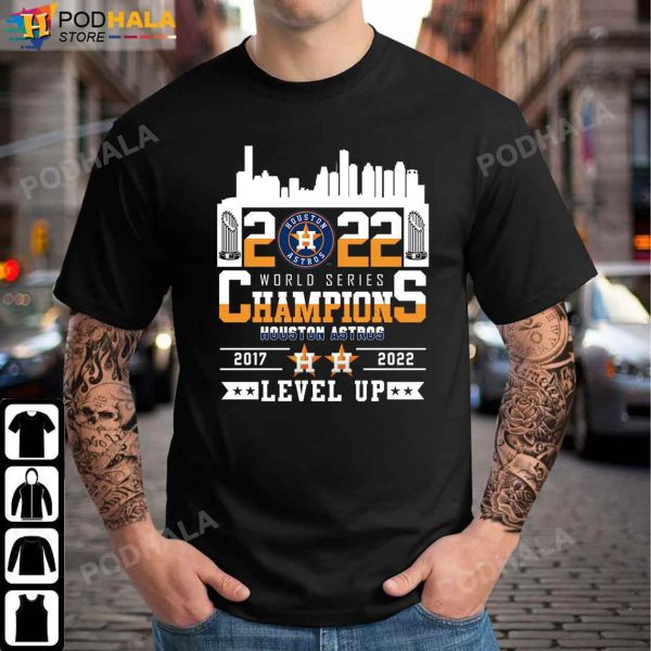 Houston Astros Shirt,  2022 World Series Champions Houston Astros Level Up City