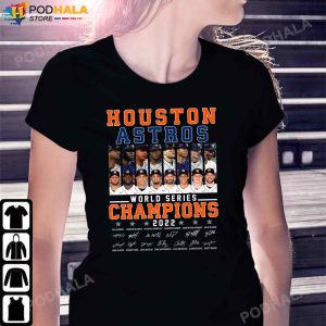 Houston Astros T Shirt Houston Astros World Series Champions 2022 Signatures