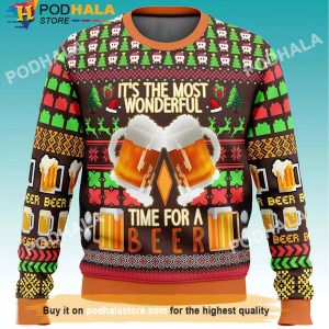 It's The Most Wonderful Time For A Beer Christmas Sweater