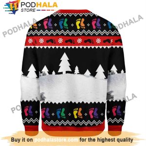 LGBT Unicorn Pool Bigfoot Ugly Christmas Sweater Bigfoot Gifts