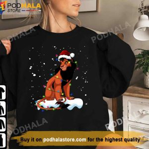 Lion King Christmas Lights Funny Christmas T-Shirt, Funny Christmas Gifts