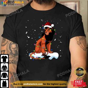Lion King Christmas Lights Funny Christmas Tee Funny Christmas Gifts
