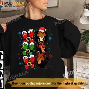 Lion King Ho Ho Ho Christmas Light Funny Christmas T-Shirt