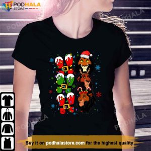 Lion King Ho Ho Ho Christmas Light Funny Christmas TShirt