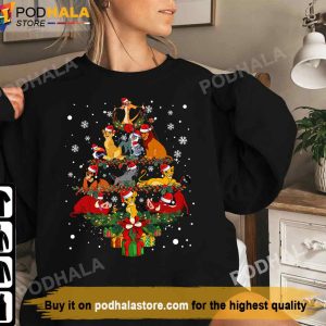 Lion King Simba And Friends Christmas Tree Funny Christmas T-Shirt