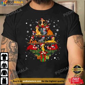 Lion King Simba And Friends Christmas Tree Funny Christmas Tee