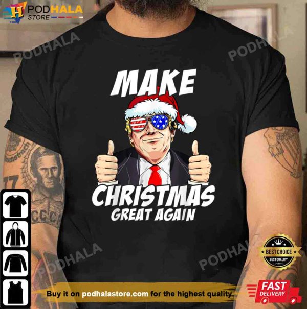 Make Christmas Great Again Matching Pajama Donald Trump Shirt