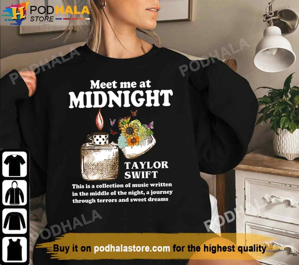 Meet Me At Midnight Taylor Swift Tshirt, Taylor Swift Gifts For Fans
