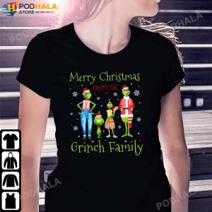 Merry Christmas From The Grinch Family Grinch Christmas T Shirt