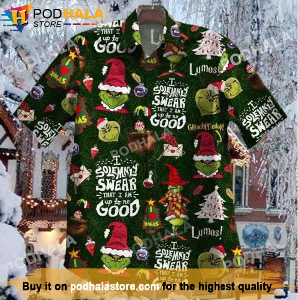 Merry Christmas Good Grinch Hawaiian Shirt, Grinch Christmas Gifts
