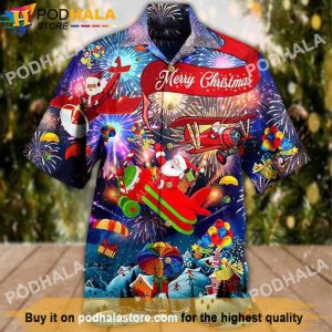 Merry Christmas Santa Hawaiian Shirt, Funny Xmas Gifts
