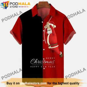 Merry Christmas and Happy New Year Santa Hawaiian Shirt, Xmas Gifts