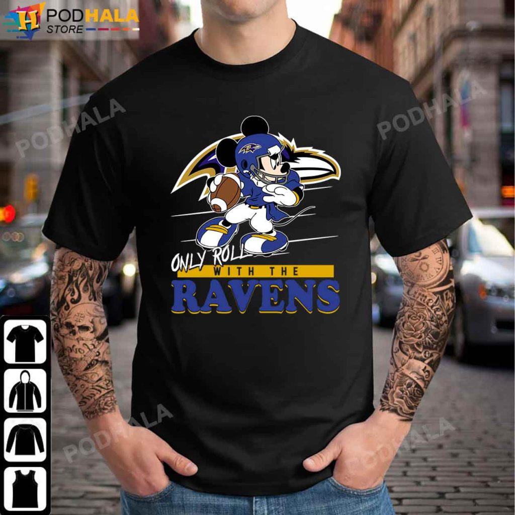 Baltimore Ravens NFL Mickey Mouse player cartoon 2023 shirt