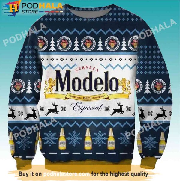Modelo Especial 1925 Beer Christmas Sweater, Gifts For Beer Drinkers