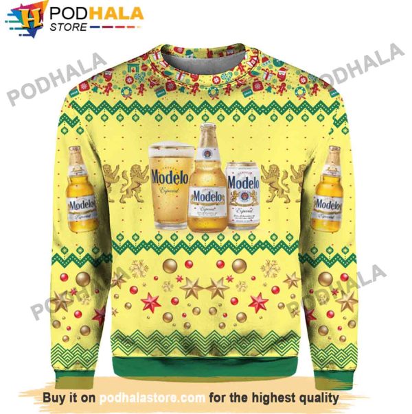 Modelo Especial Ugly Beer Christmas Sweater, Gifts For Beer Drinkers
