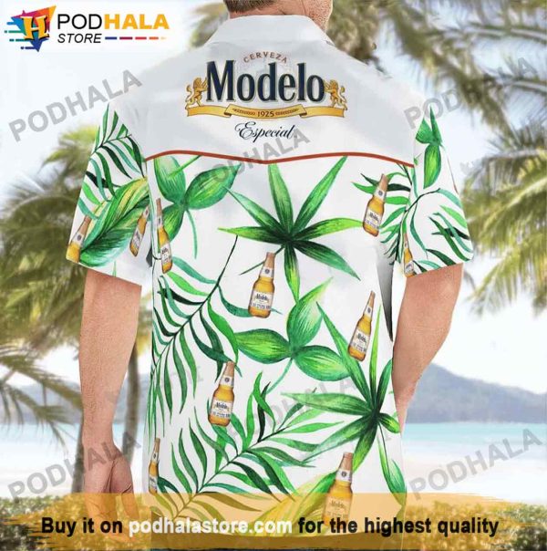 Modelo Palm Leaves Beer Lovers Beer Hawaiian Shirt, Best Beer Gifts
