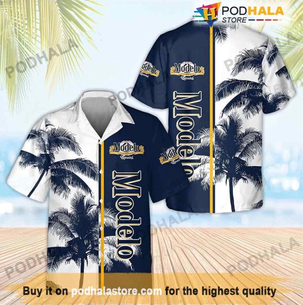 Modelo Palm Tree Beer Hawaiian Shirt, Best Beer Gifts