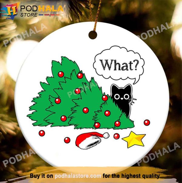 Naughty Cat Christmas Tree Cat Christmas Ornaments, Cat Tree Decoration