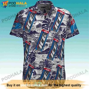 Palm Beach Bud Ice Beer Hawaiian Shirt, Gifts For Beer Drinkers