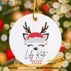 Personalized Family Ornaments Cute Santa Reindeer Christmas Ornament