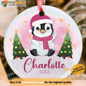 Personalized Family Ornaments Pengiun First Christmas Ornament