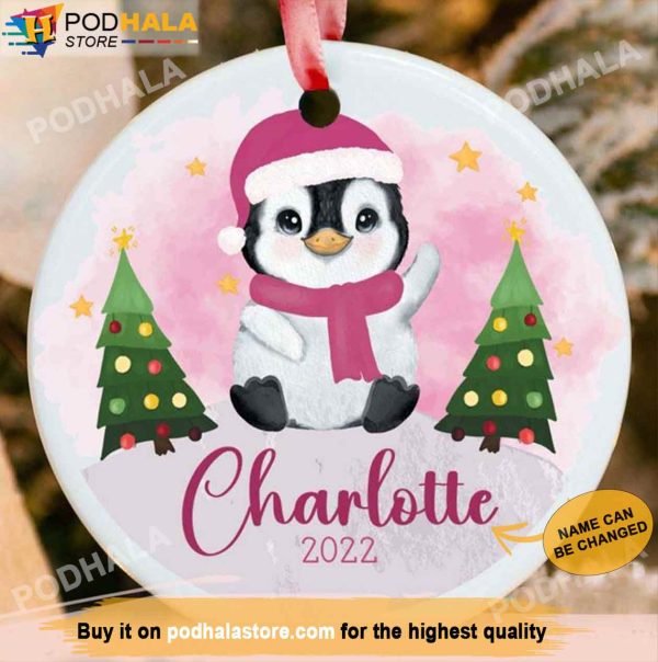 Personalized Family Ornaments Pengiun First Christmas Ornament
