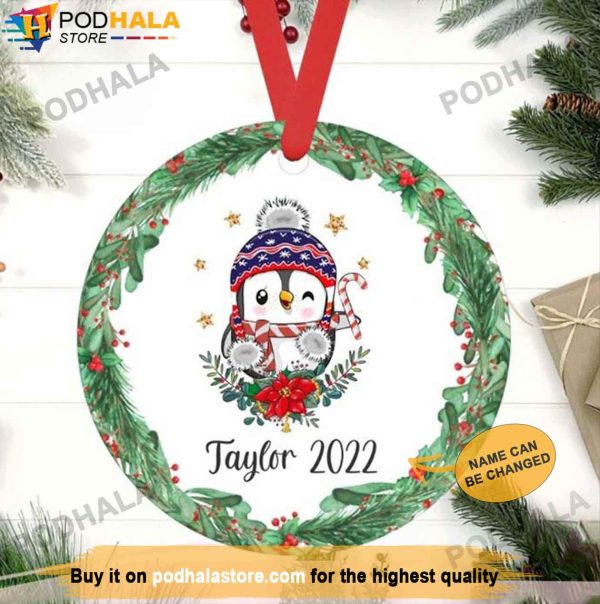 Personalized Family Ornaments Penguin Decorations Ornament