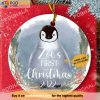 Personalized Family Ornaments Snowman Pengiun First Christmas Ornament