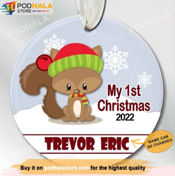 Personalized Family Ornaments Squirrel First Christmas Ornament