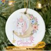 Personalized Family Ornaments Unicorn and Moon Christmas Ornament
