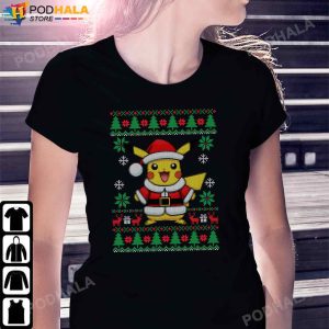 Pikachu Anime Ugly Style Funny Christmas Tee Gift For Pikachu Lovers