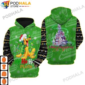 Pluto Dog Disney Christmas AOP 3D Hoodie, Funny Xmas Gifts