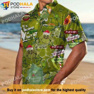 Santa Claus Grinch Hawaiian Shirt, Grinch Christmas Gifts