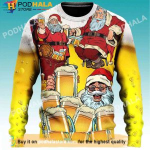 Santa I Want More Beer Christmas Sweater, Gifts For Beer Drinkers