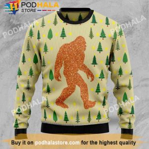 Sasquatch Christmas Tree Bigfoot Christmas Sweater, Funny Bigfoot Gifts