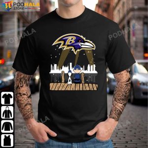 Snoopy & Grinch Christmas NFL Baltimore Ravens Shirt, Ravens Gifts