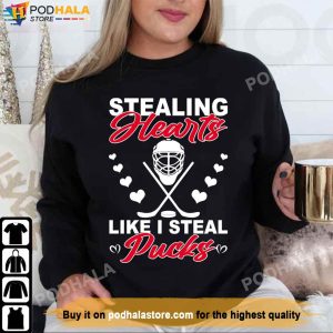 Stealing Hearts Like I Steal Pucks Valentines Day Shirt Best Valentines Day Gifts 1