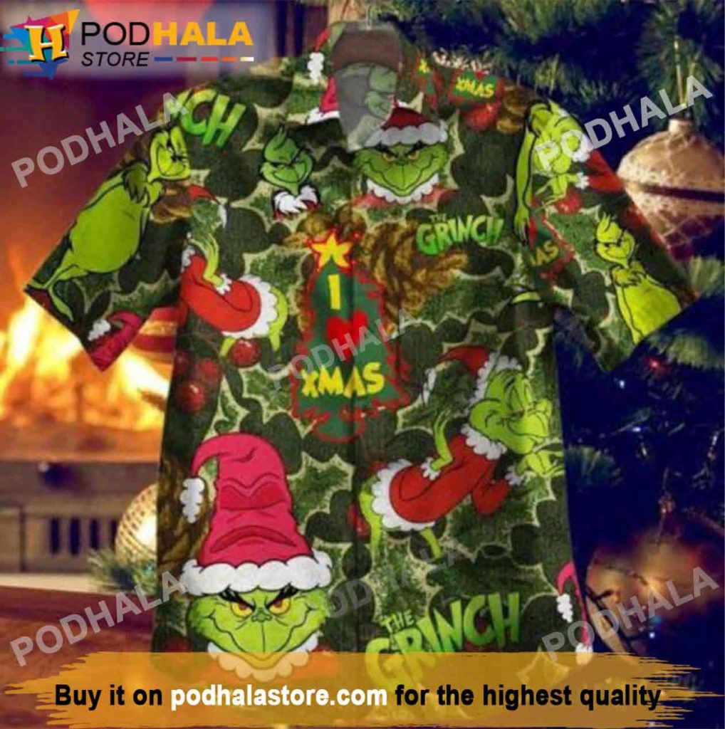 The Grinch I Love Xmas Grinch Hawaiian Shirt, Grinch Christmas Gifts